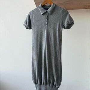 Japanese Brand Grey Polo Soft knit dress